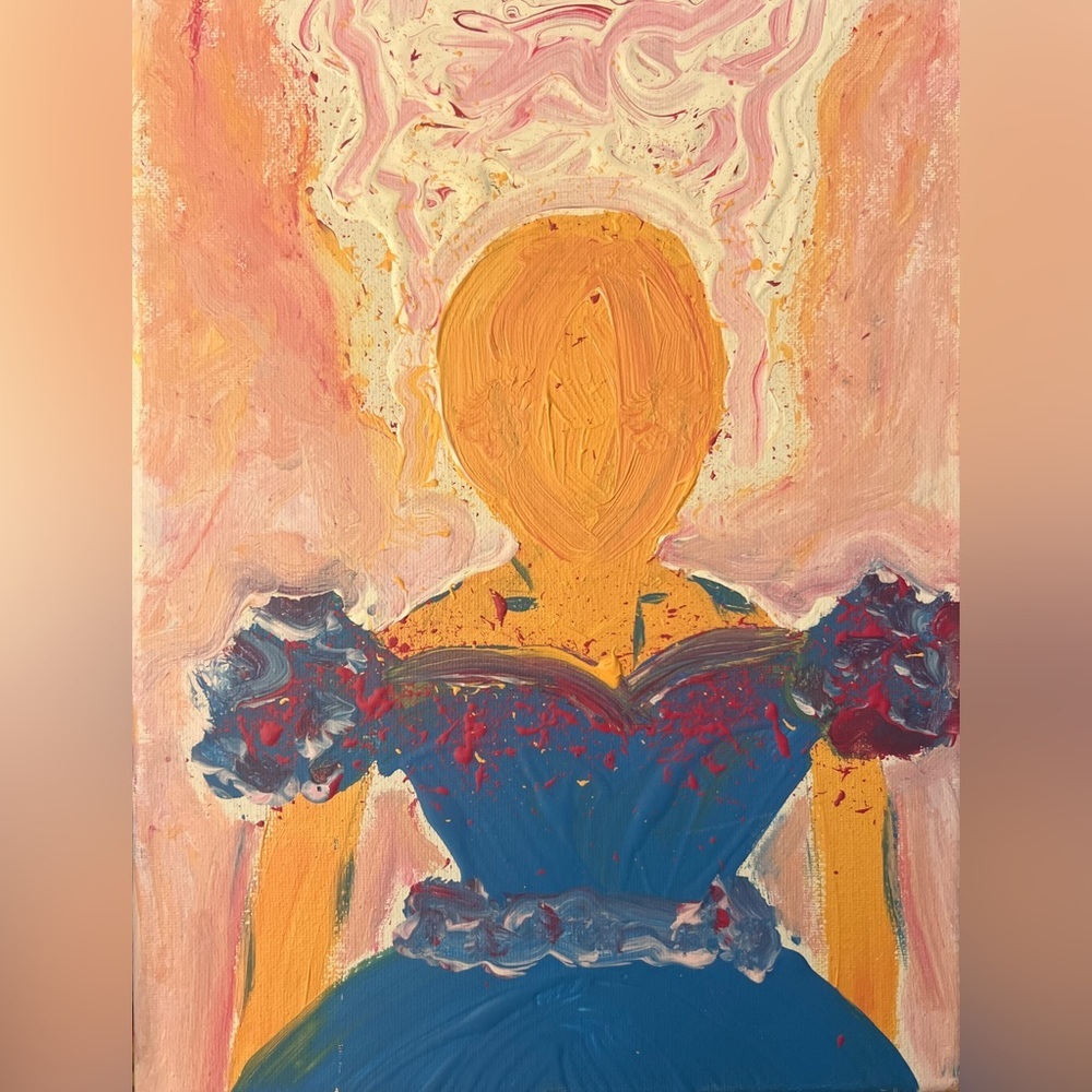 Handcrafted Marie Antoinette Painting Abstract Expressionism Artist COA Included